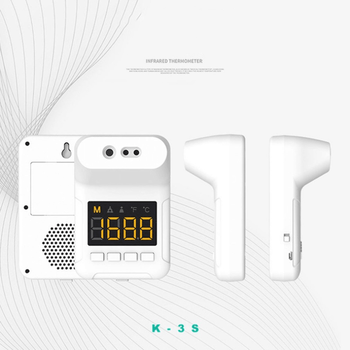 K3S Contactless Electronic Infrared Body Object Thermometer Wall-Mounted Fixed Temperature Infrared Forehead Thermometer