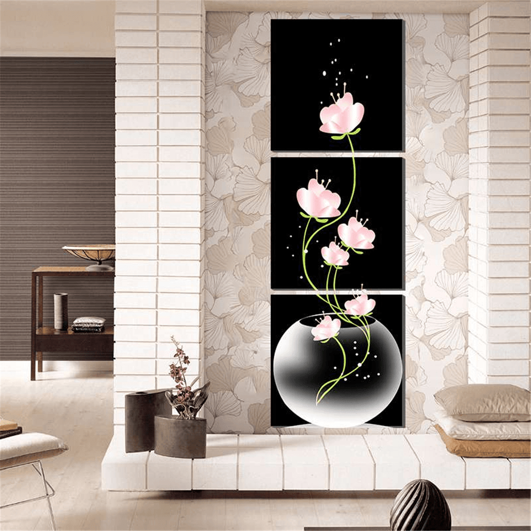 3Pcs Modern Abstract Flower Art Canvas Print Paintings Picture Home Wall Decor