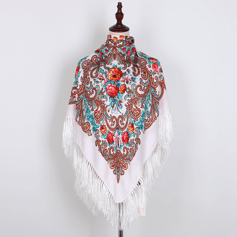 Russian Style Muslim Autumn and Winter Warm Shawl