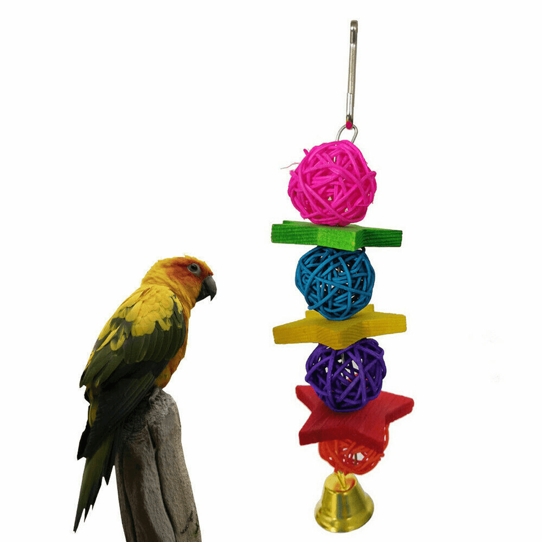 10 PCS Parrot Hanging Swing Bird Toy Harness Cage Ladder Parakeet Cockatiel Budgie Pet Supplies