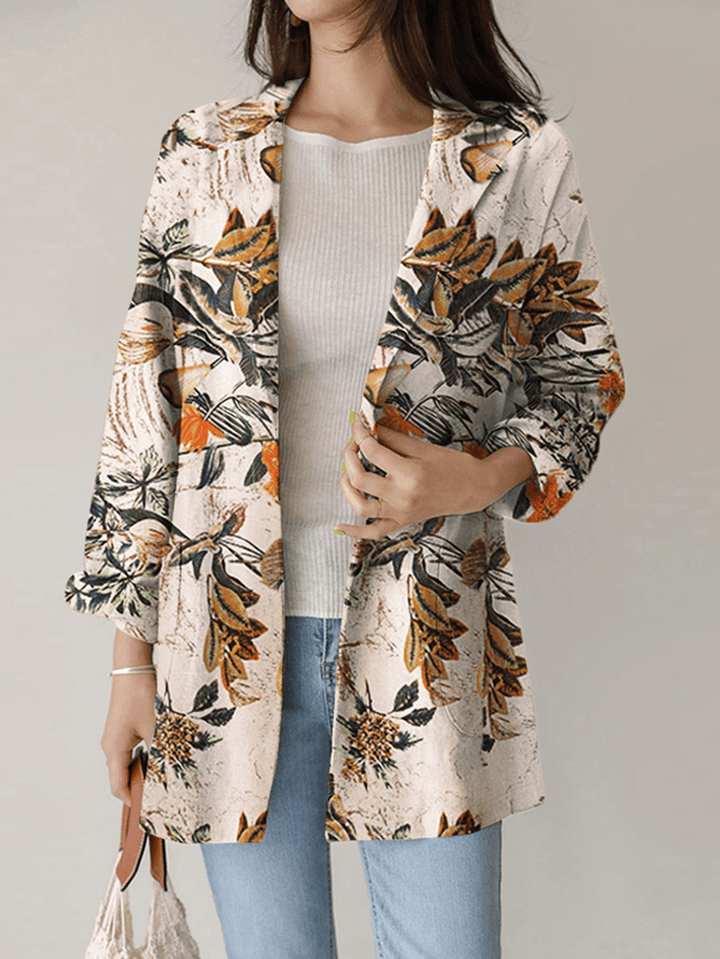 Women Full Sleeve Casual Loose Floral Printing Leisure Workwear Suit