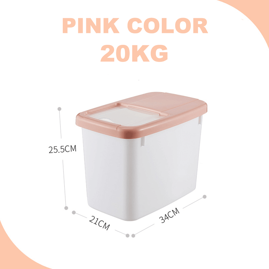 20KG Food Storage Box Rice Kitchen Storage Container Grain Storage Cat Litter Toys Ttorage Box for Travel Camping