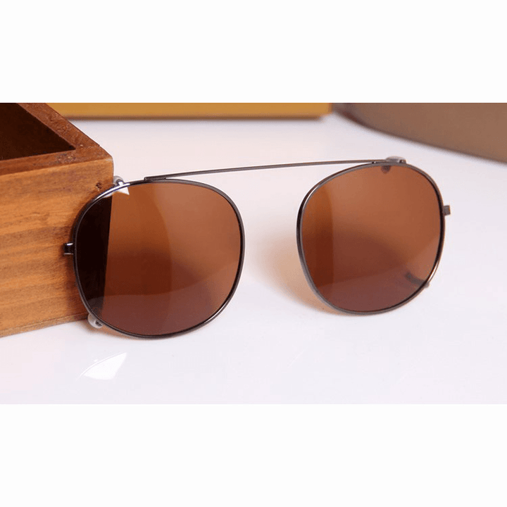 Polarized Sunglasses Clip Ultra-Light Driving Oval Glasses