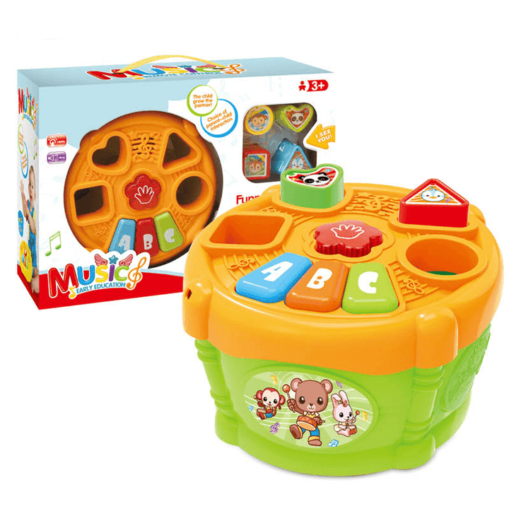 Children'S Storage Geometric Acousto-Optic Toy Drum