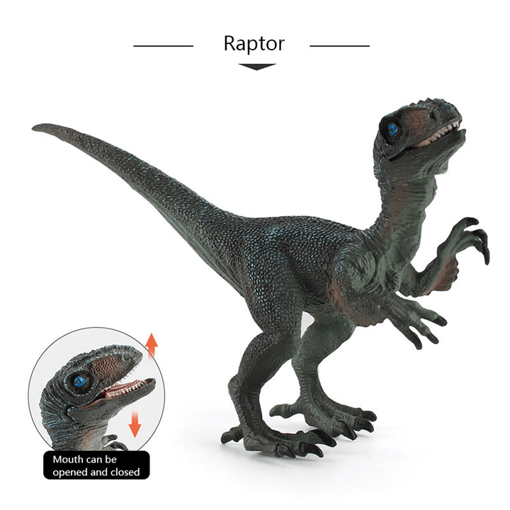 Simulation Ancient Dinosaur Jurassic Era Animal Model Velociraptor Dilophosaurus Plastic Dinosaur Ornaments Wholesale