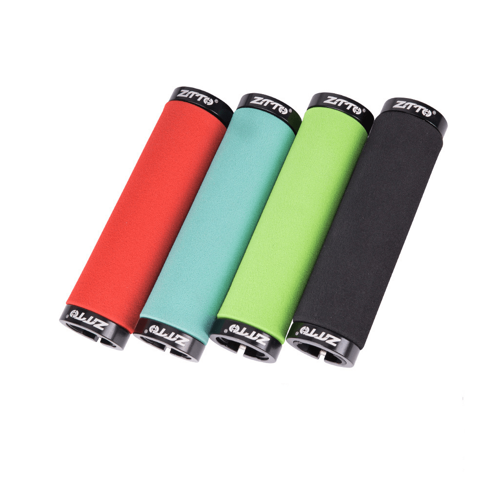 ZTTO Soft Double Side Locking Solid and Stable Sponge Aluminum Alloy 1 Pair X Bicycle Grip Mountain Bikes Grip