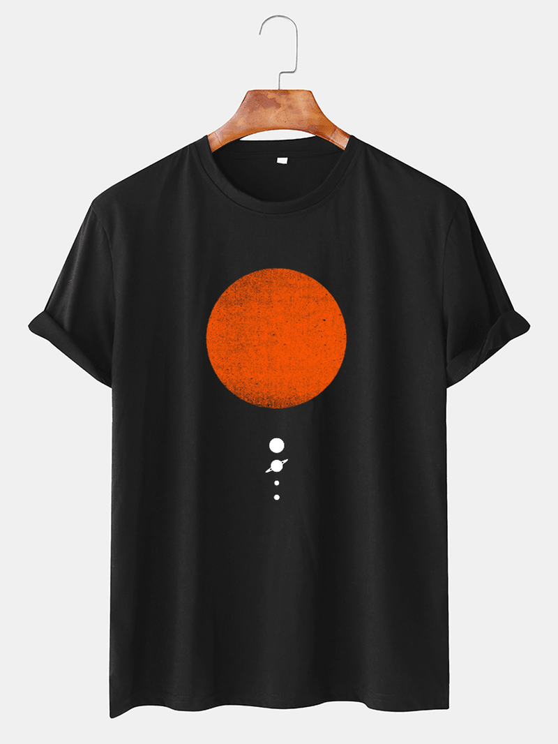 Mens Sun & Planet Graphic Printed Daily Casual Short Sleeve T-Shirts