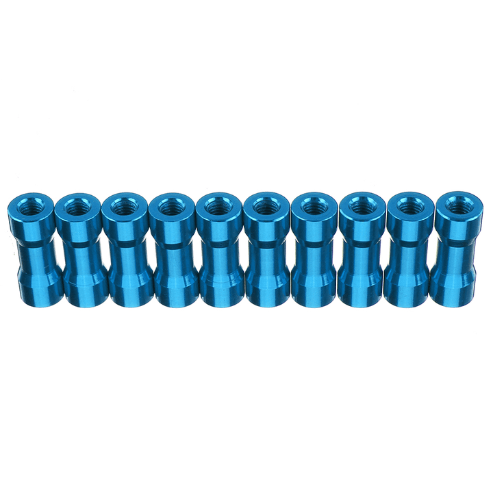 Suleve M3AS10 10Pcs M3 10Mm Aluminum Alloy Standoff Spacer round Column Multicolor Smooth Surface