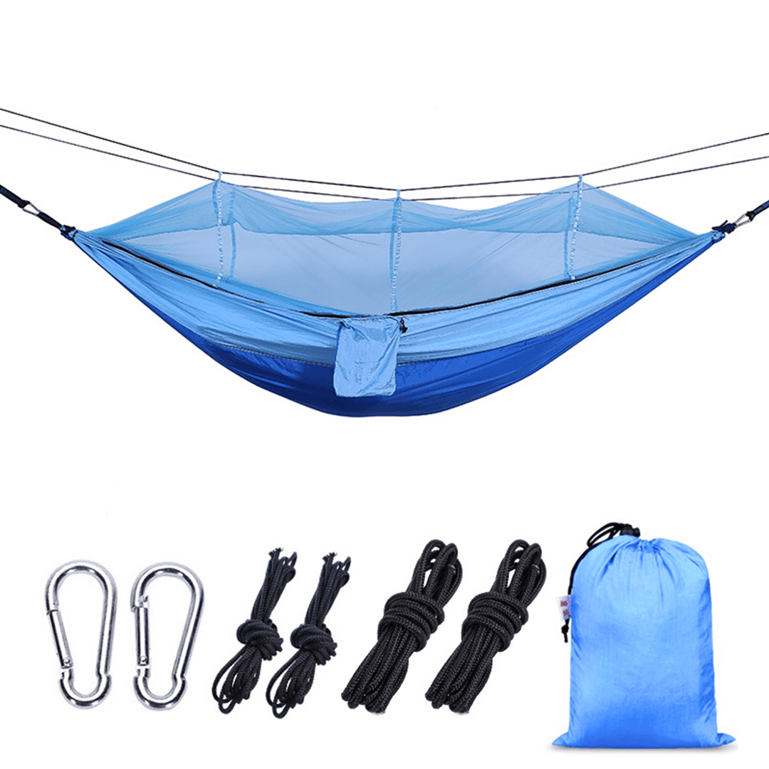 Ipree¬Æ 260*140CM with Mosquito Net Portable Travel Hammock Comfortable Hommock Camping Bed Fits 2 Persons - MRSLM