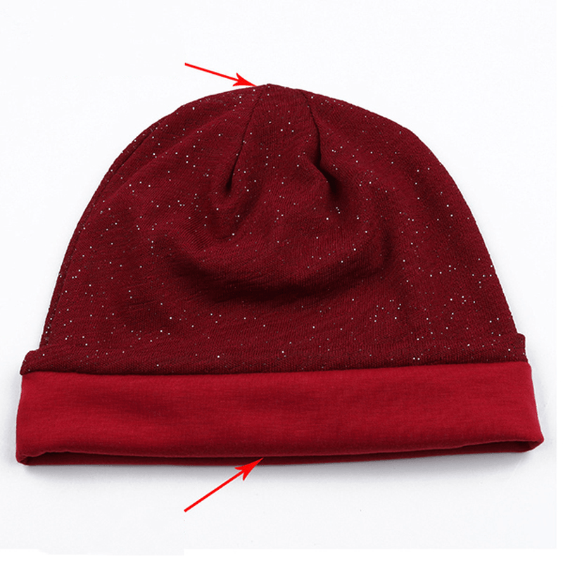 Women Autumn Warm Beanies Cap Solid Color Flexible Hip-Hop Skullies Bonnet