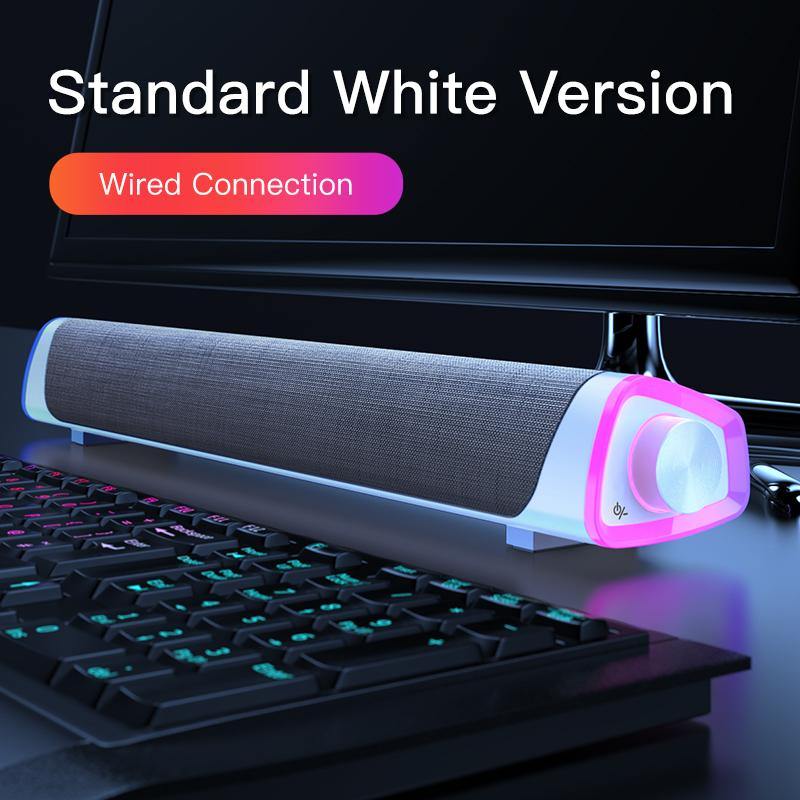 4D Computer Speaker Bar Stereo Sound subwoofer Bluetooth Speaker For Macbook Laptop Notebook PC Music Player Wired Loudspeaker - MRSLM