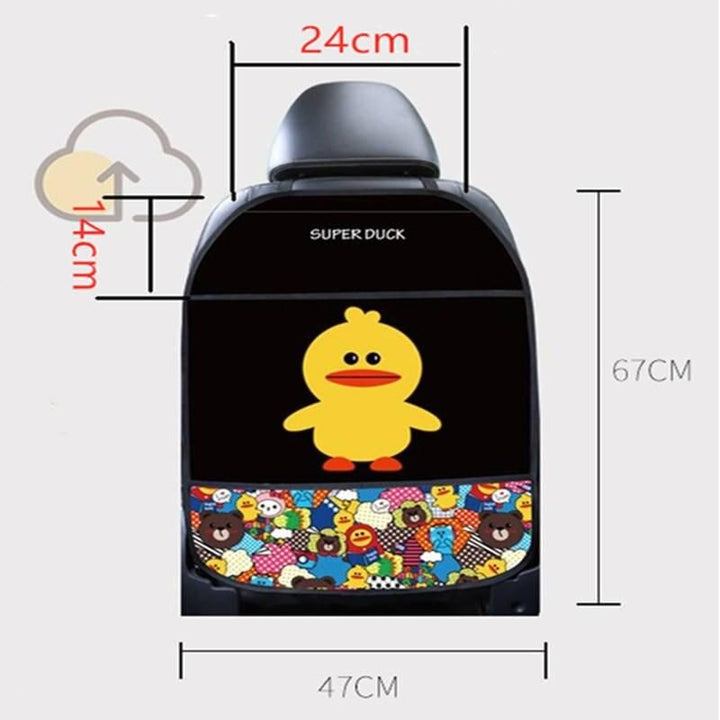 Protective Car Seat Back Cover for Kids - Cartoon Design