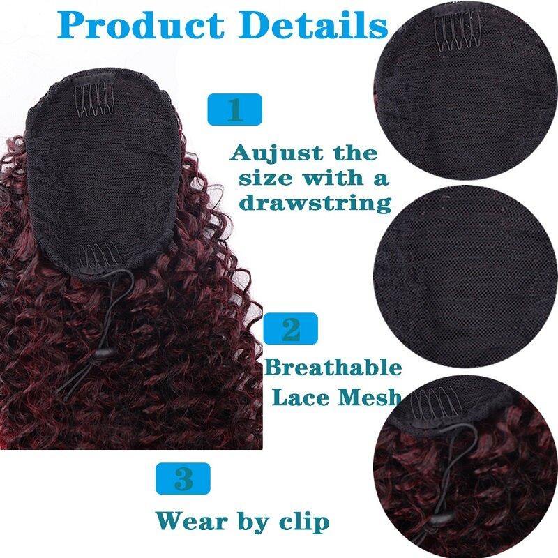 14 Inch Mid-Length Curly Ponytail With Clip - Soft Fluffy Chemical Fiber Wig Piece