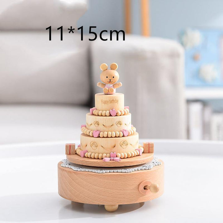 Music Boxes Innovative Rotating Musical Box Wooden Music Box Table Decoration - MRSLM