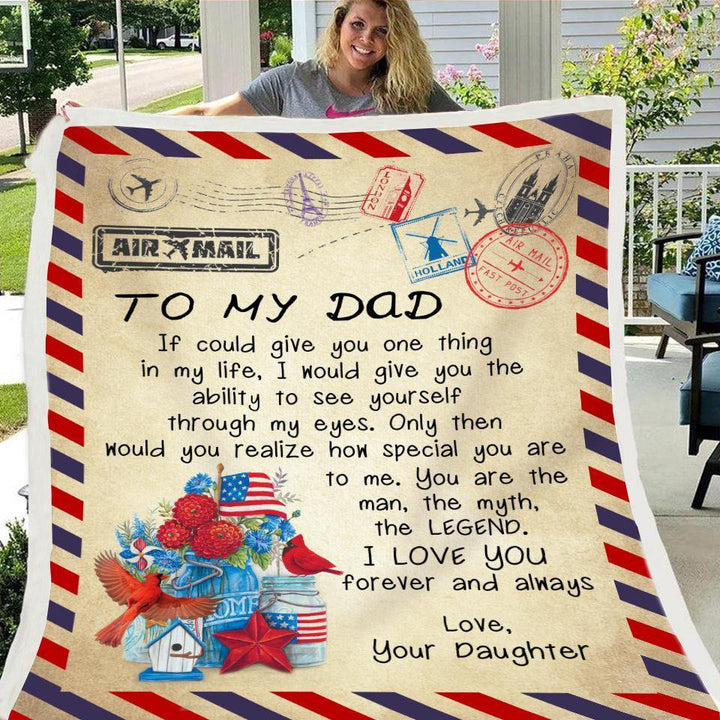 Fleece Blanket to My Daughter Son Wife Letter Printed Quilts Air Mail Blankets Positive Encourage and Love GiftsDrop Ship - MRSLM