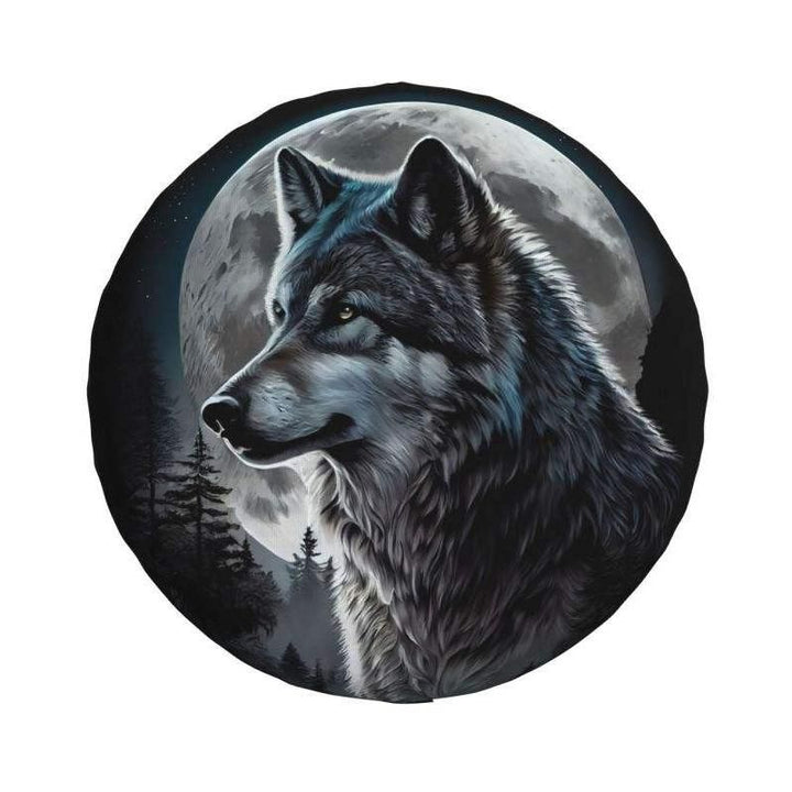 Wild Spirit Wolf Tire Cover ‚Äì Custom Protector for 4x4, Trailer, RV Wheels