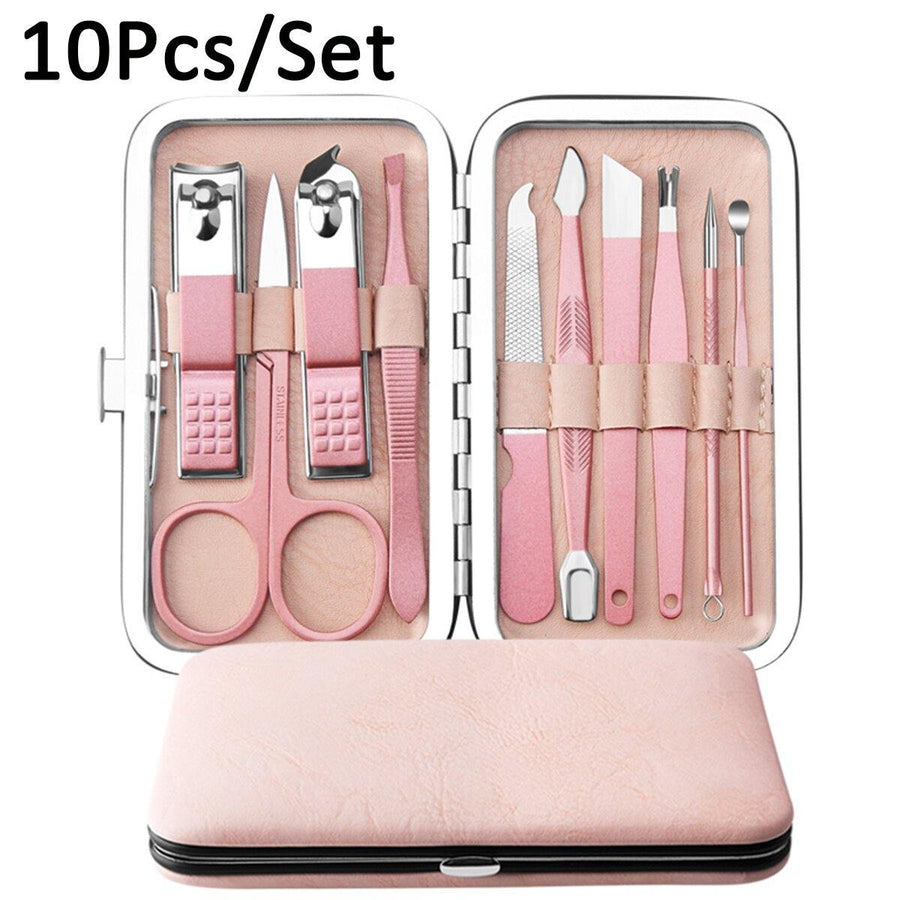 10/13/15/18Pcs Stainless Steel Nail Clipper Set Manicure Set Nail Tool - MRSLM