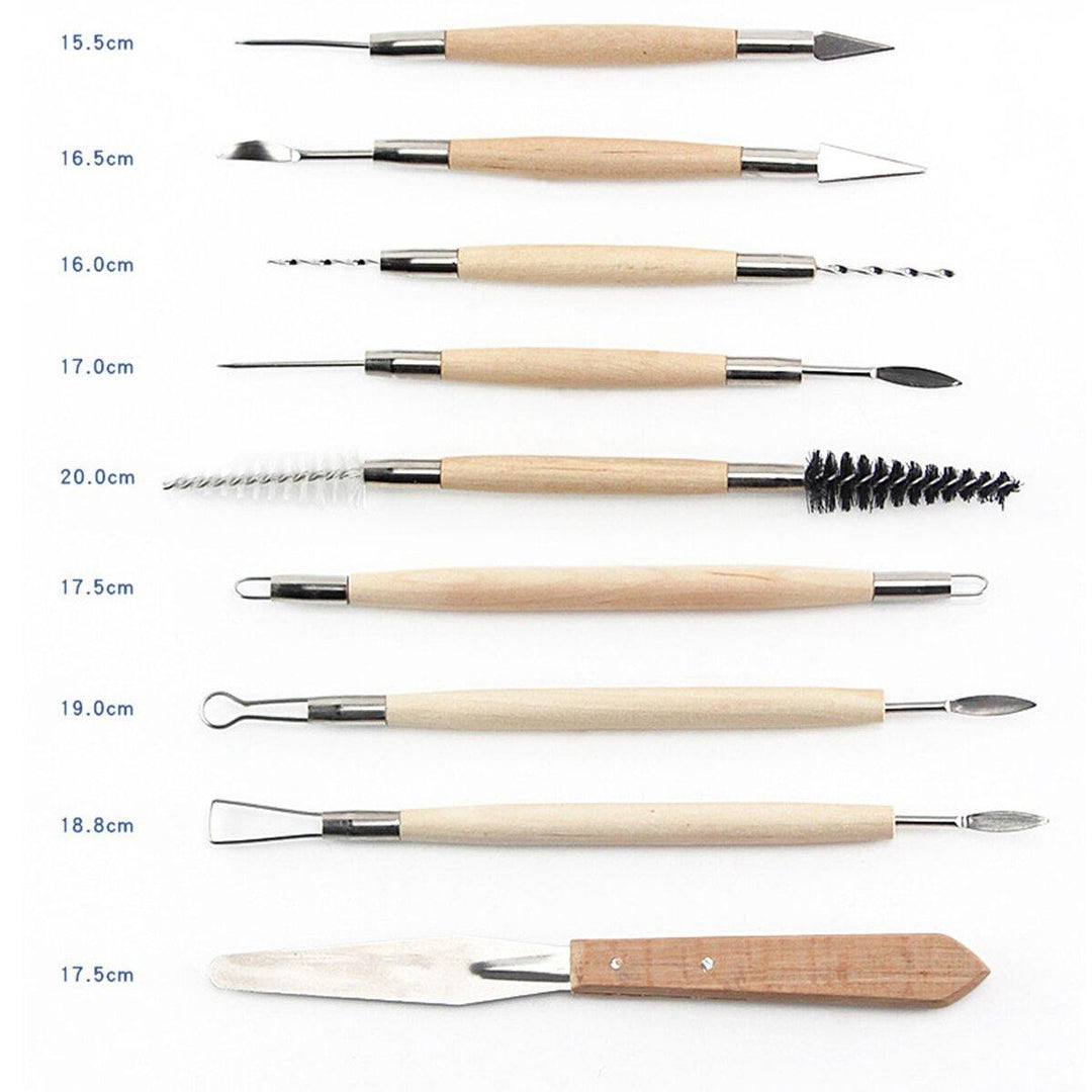 27PCS Clay Tools Soft Pottery Toolkit Set Sculpture Set Lace Cleaning Carving Knife Pottery Tools