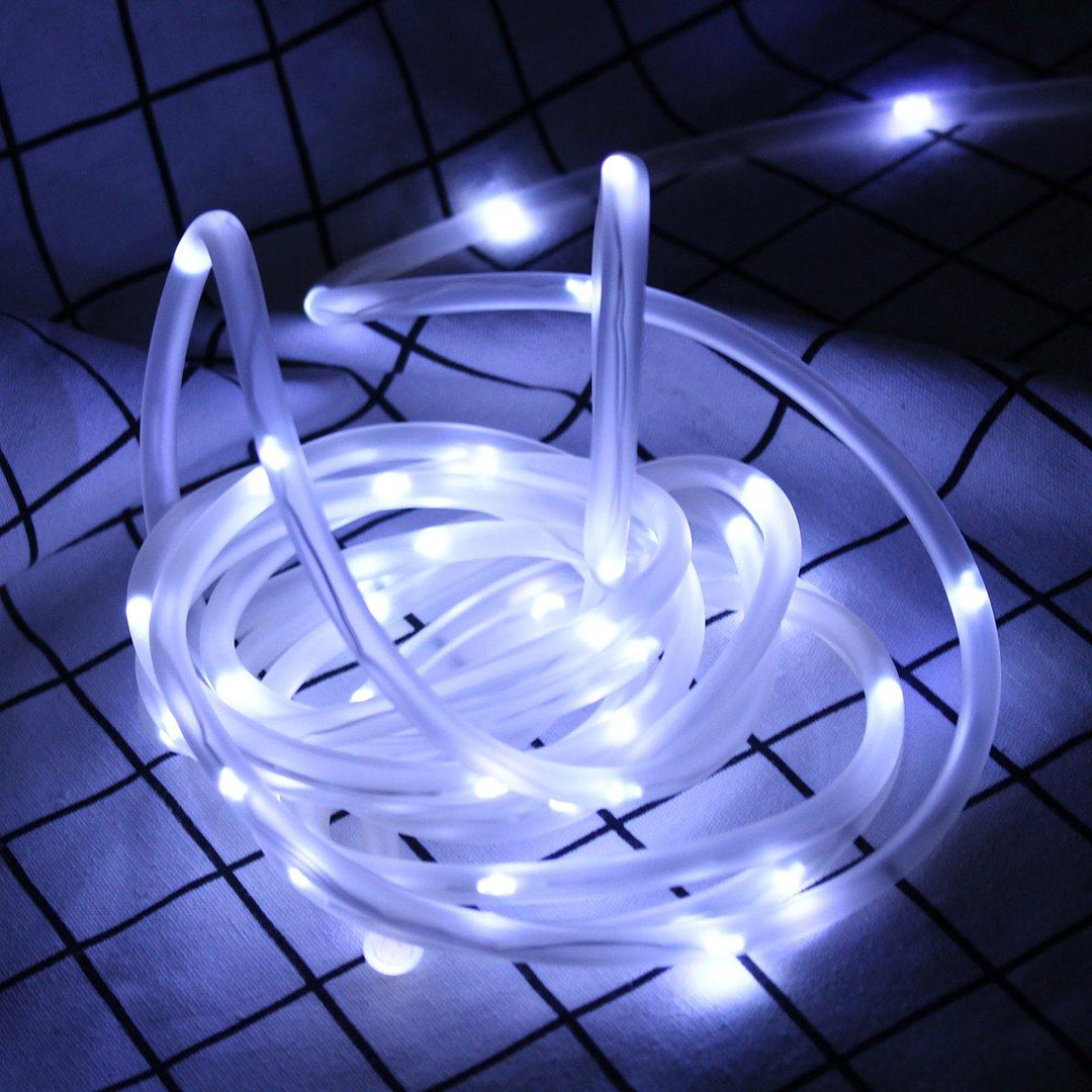 39FT 100 LED Solar String Rope Fairy Light Waterproof Xmas Wedding Party Decor Night Light - MRSLM