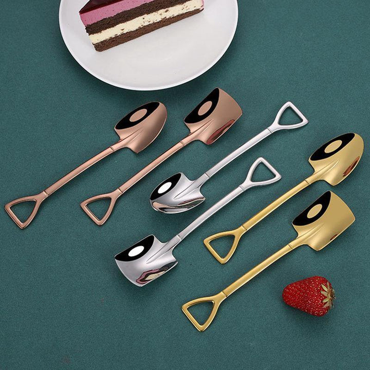 Stainless Steel Iron Shovel Spoon Coffee Ice Cream Spoon