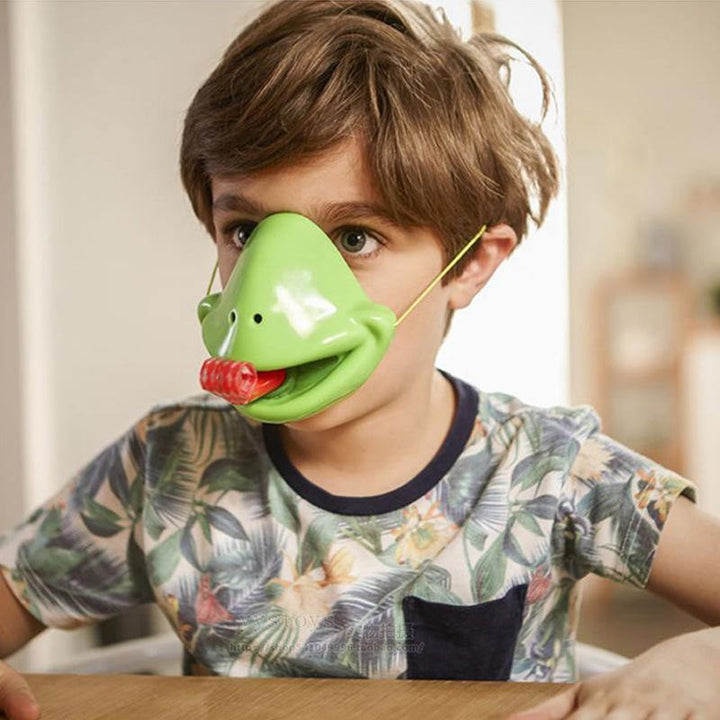 Funny Chameleon Lizard Toy Mask Wagging Tongue