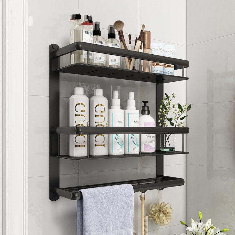 Nordic Minimalist Bathroom Vanity Free Punching Multifunctional Shelf (Single layer 40cm)