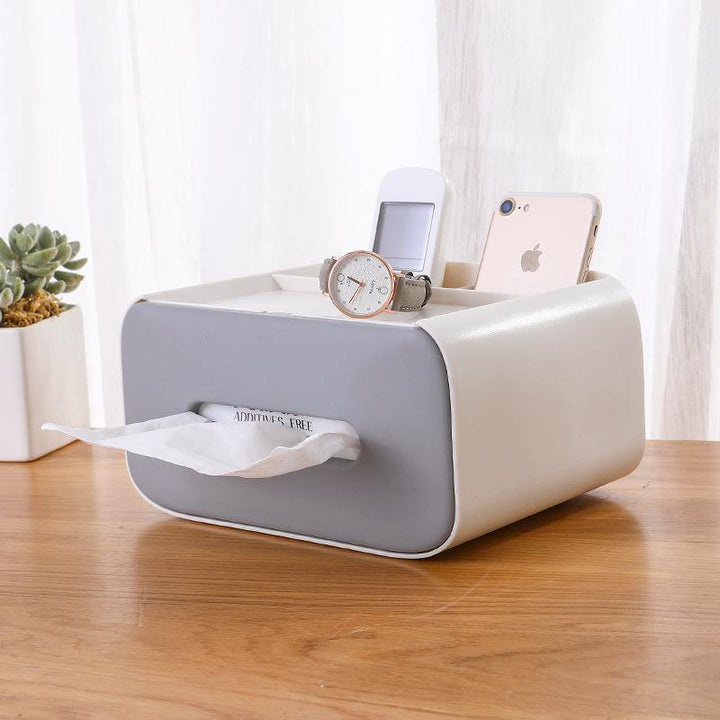 Multifunctional Desktop Tissue Storage Box Cosmetic Makeup Organizer - MRSLM