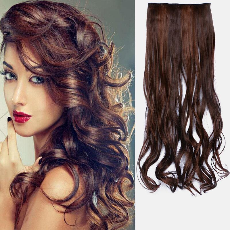 38 Colors Synthetic Hair Extensions 5 Clips False Hair Pieces Long Curly Wig