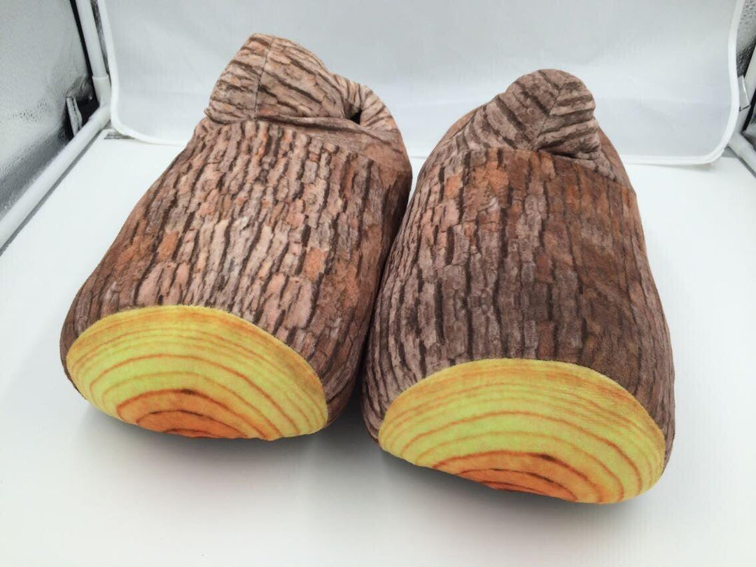 Log stump warm slippers