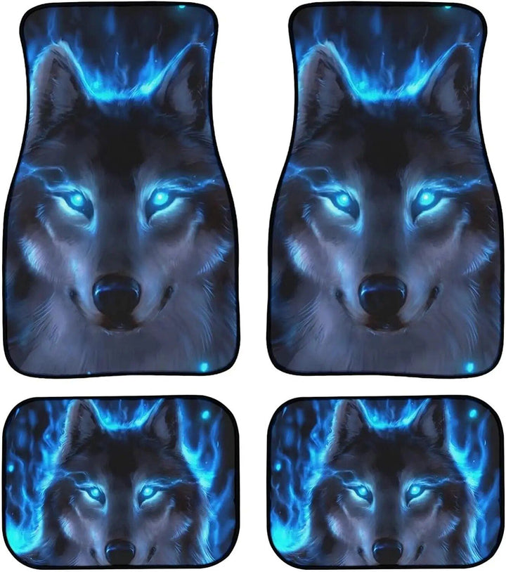 Universal Blue Wolf Car Floor Mats