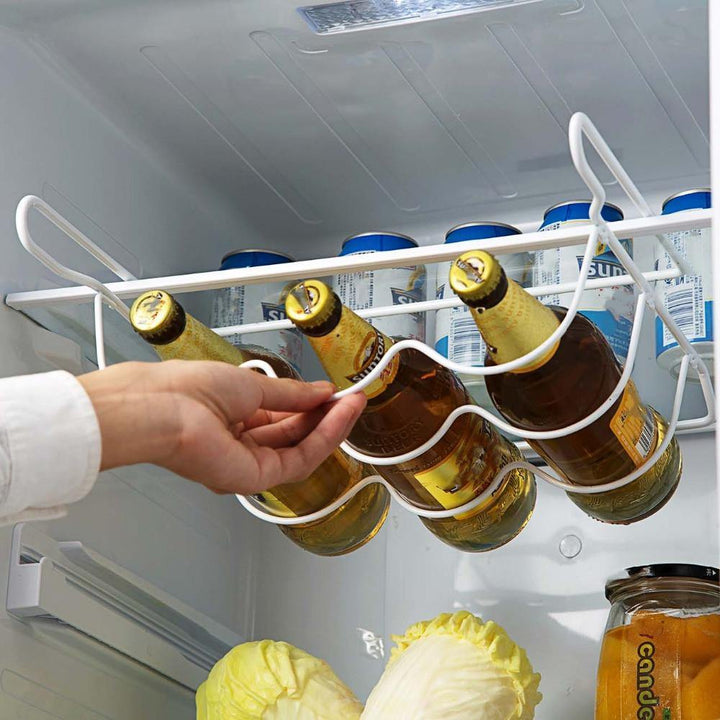 Wrought Iron Beer Rack Refrigerator Shelf (White)