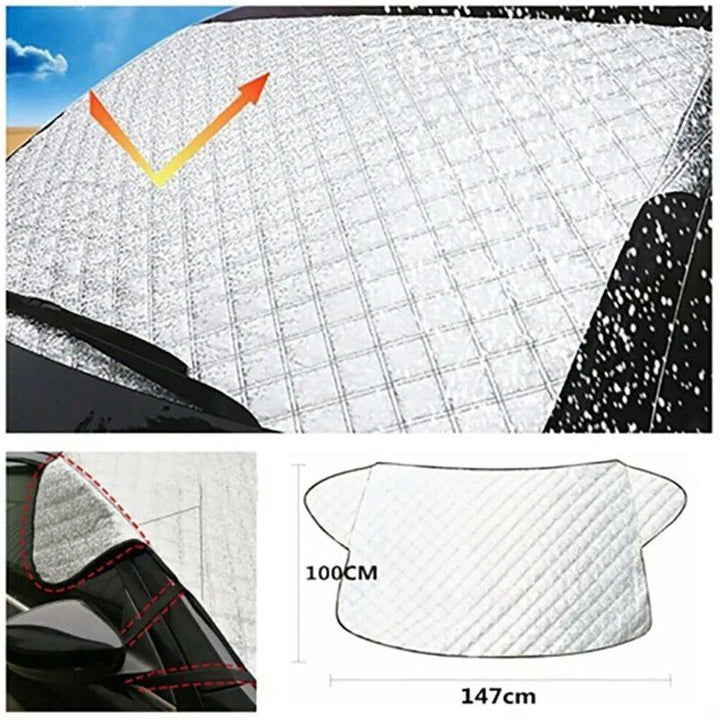 Universal Car Windshield Cover - Sunshade & Ice Protector, Weatherproof 150x70cm