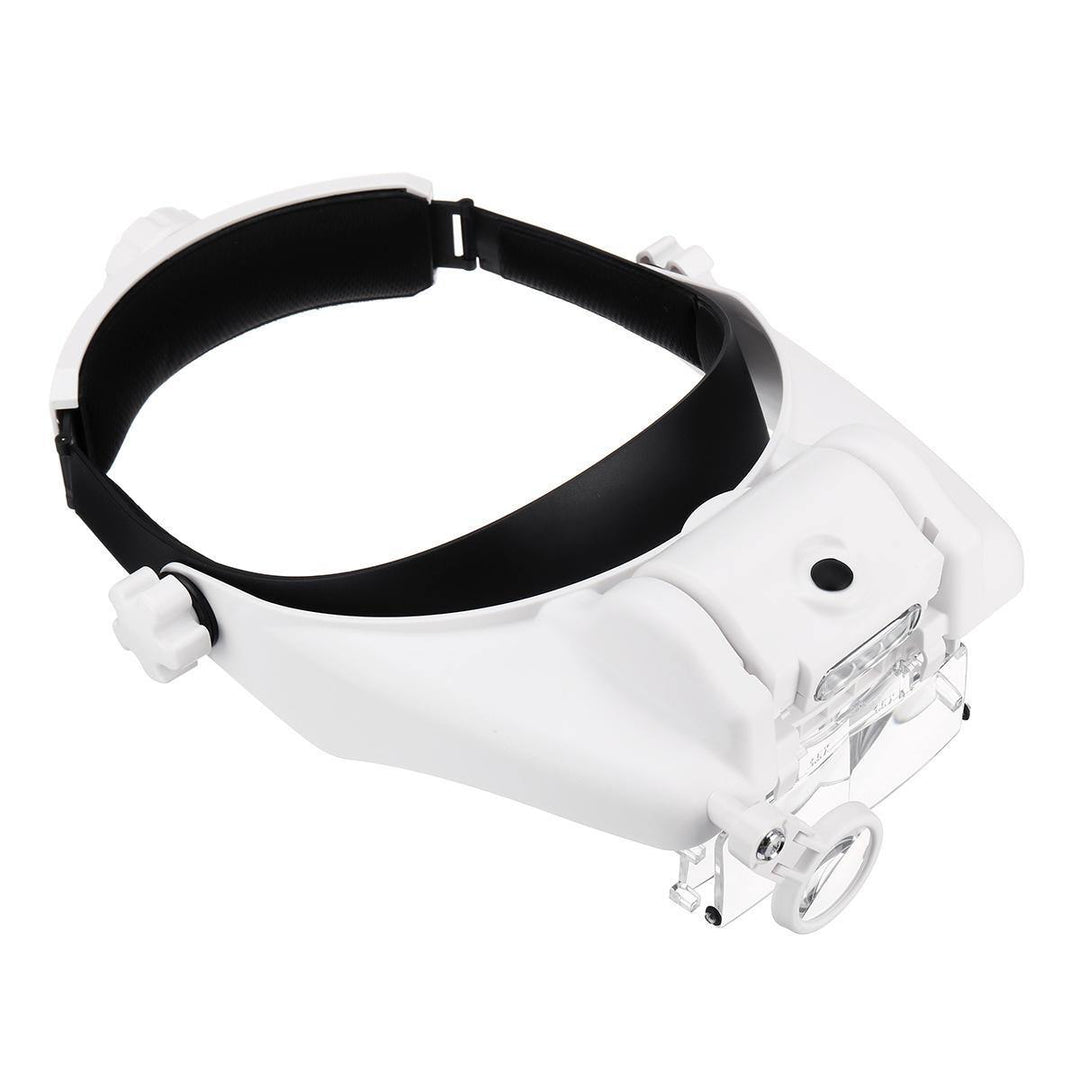 1.5X 2.0X 8X Headband Magnifying Glass bracket 3 LED Light Protable Helmet Illuminated Magnifier