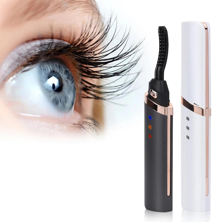 Quick Heating USB Rechargeable Eyelash Curler for Long-Lasting, Natural-Looking Curls