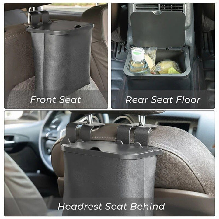 Leather Car Trash Can