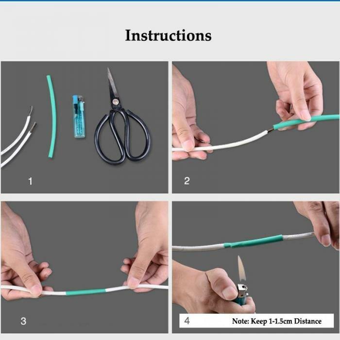 164Pcs Polyolefin Shrinking Assorted Heat Shrink Tube Wire Cable Insulated Sleeving Tubing Set