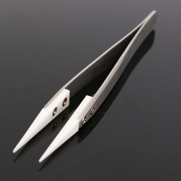 1600‚ÑÉ Heat Resistant Ceramic Stainless Steel Tweezers Anti-static Ceramic Tweezers