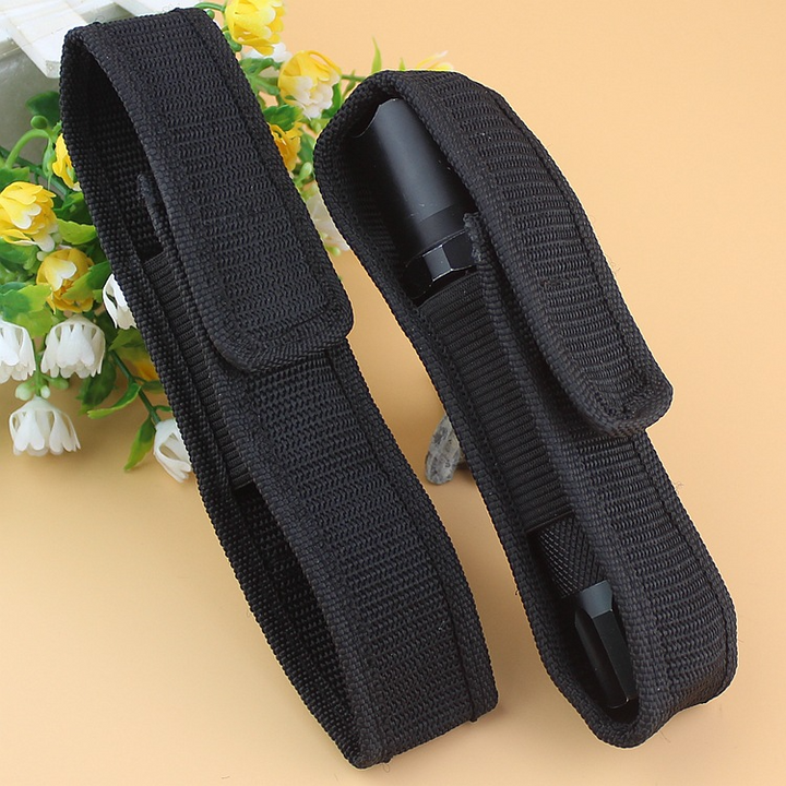 12-17cm LED Flashlight Holster Nylon Belt Carry Case Holder Storage Bag