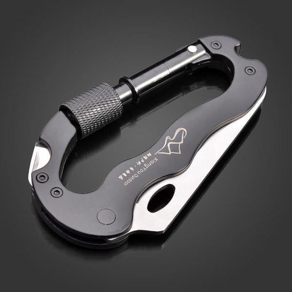 5-in-1 Multifunctional Camping Cutter Hanging Buckle - Quick Release Folding Cutter Tool