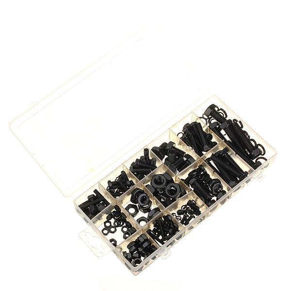 240pcs M4 M5 M6 M8 M10 Spacers Screw Nut Bolt Assortment Kit