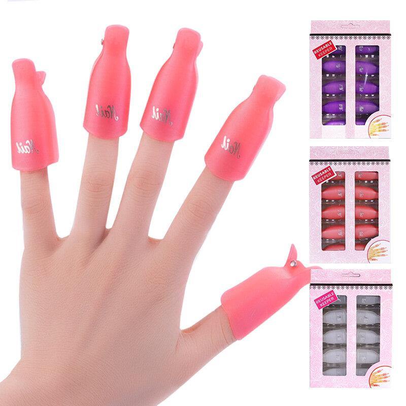 10 Pcs Nail Nail Remover Clip Nail Remover Nail Polish Remover Finger Set