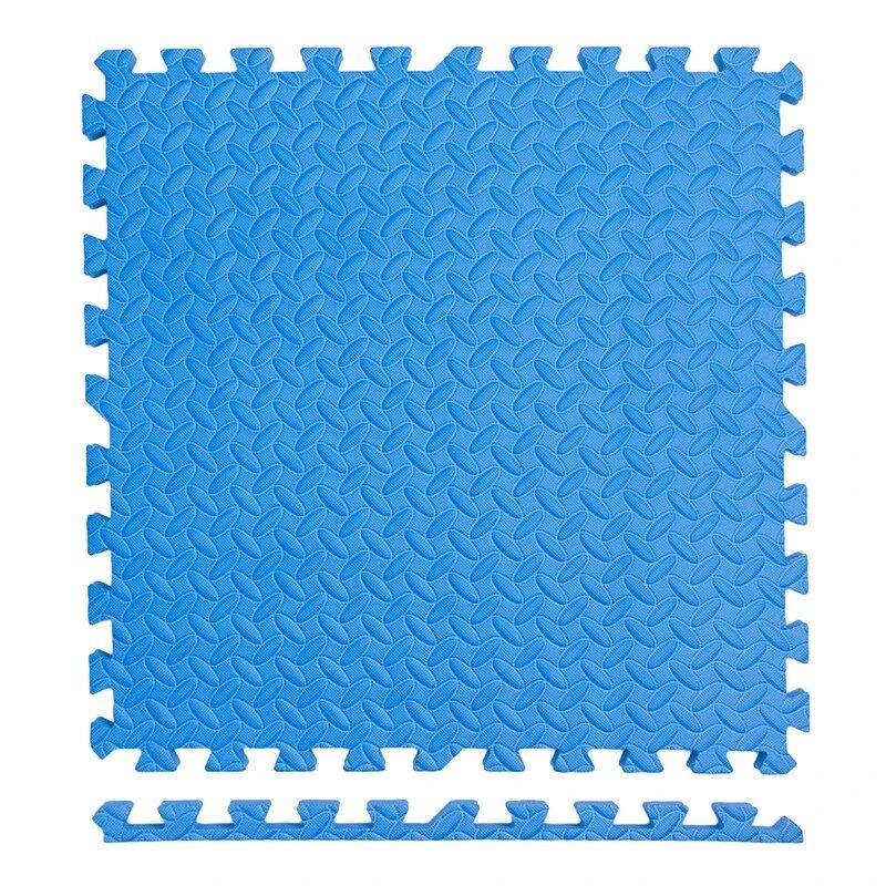 30x30cm Leaf Pattern Gym Mats - 12PC Non-Slip, Thick Fitness Floor Set