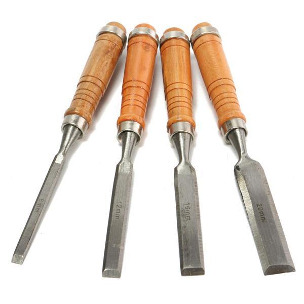 4Pcs 8/12/16/20mm Woodwork Carving Chisels Tool Set For Woodworking Carpenter