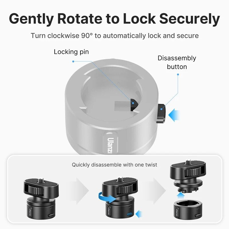 Magnetic Quick Release Adapter Mount Set with 1/4'' Screw for Action Cameras