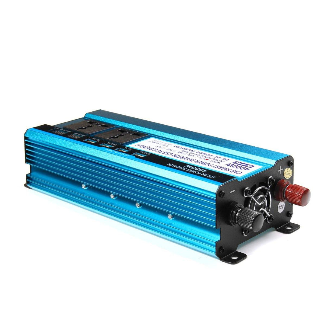 4000W LCD Solor Power Inverter DC 12V/24V/48V To AC 220V Converter 3 Sockets 4 USB Ports