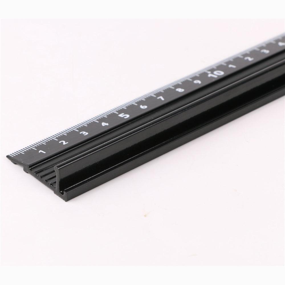 20/30/45cm Aluminum Alloy Protective Ruler Cutting Straight Scale Engineers Measuring Woodworking Cutting Tool