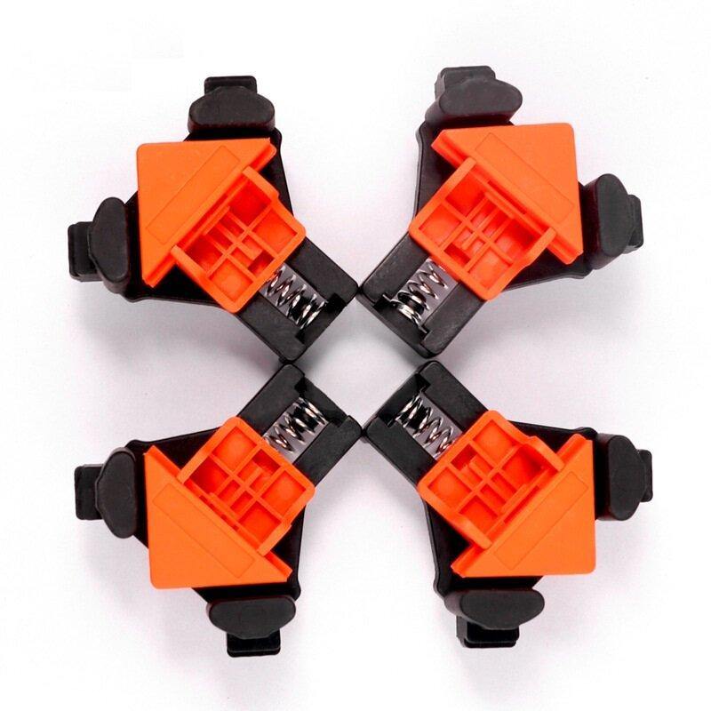 4PCS 90 Degree Right Angle Clamp Fixing Clips Picture Frame Corner Clamp Woodworking Hand Tool - MRSLM