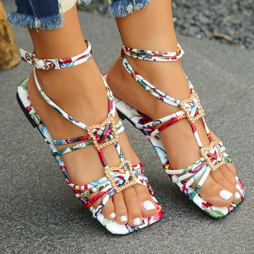 Summer Ankle Strap Flat Sandals for Women