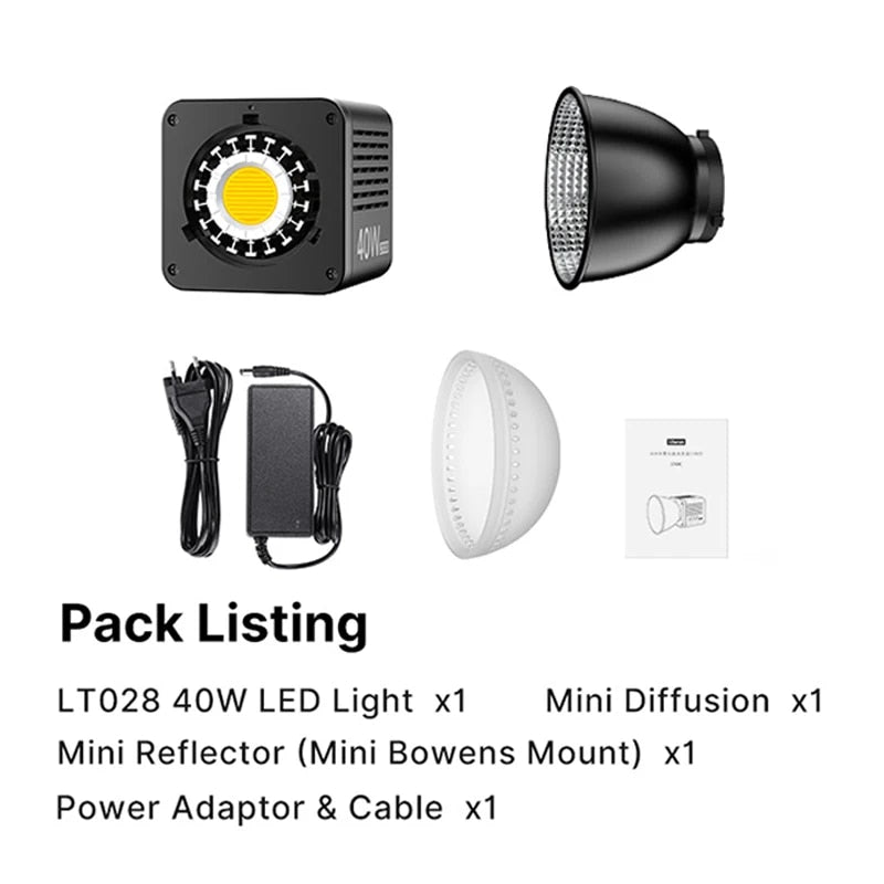 Ultra-Compact 40W COB Video Light: Your Ultimate Lighting Solution