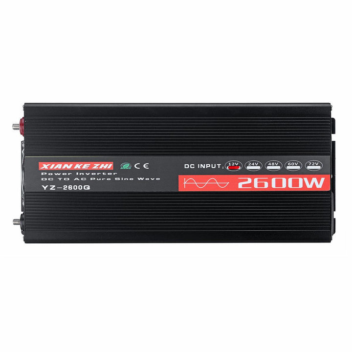 4200W/2600W LCD Display Pure Sine Wave Inverter 12/24/48/60V TO 220V Hpusehold Car USB High Power Inverter W/ 6 Protections Converter